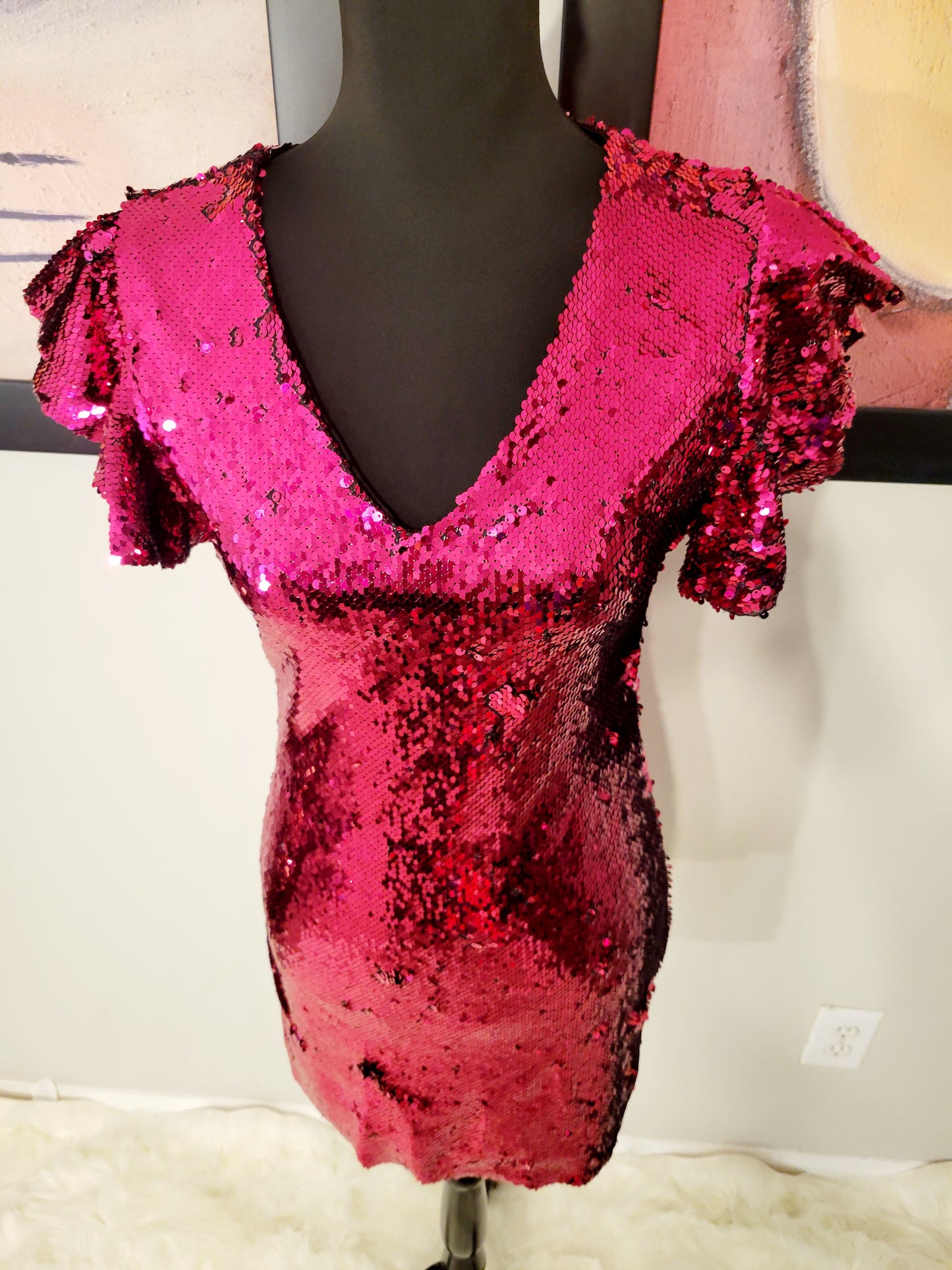 SIZE S WHY SEQUIN DRESS NWT