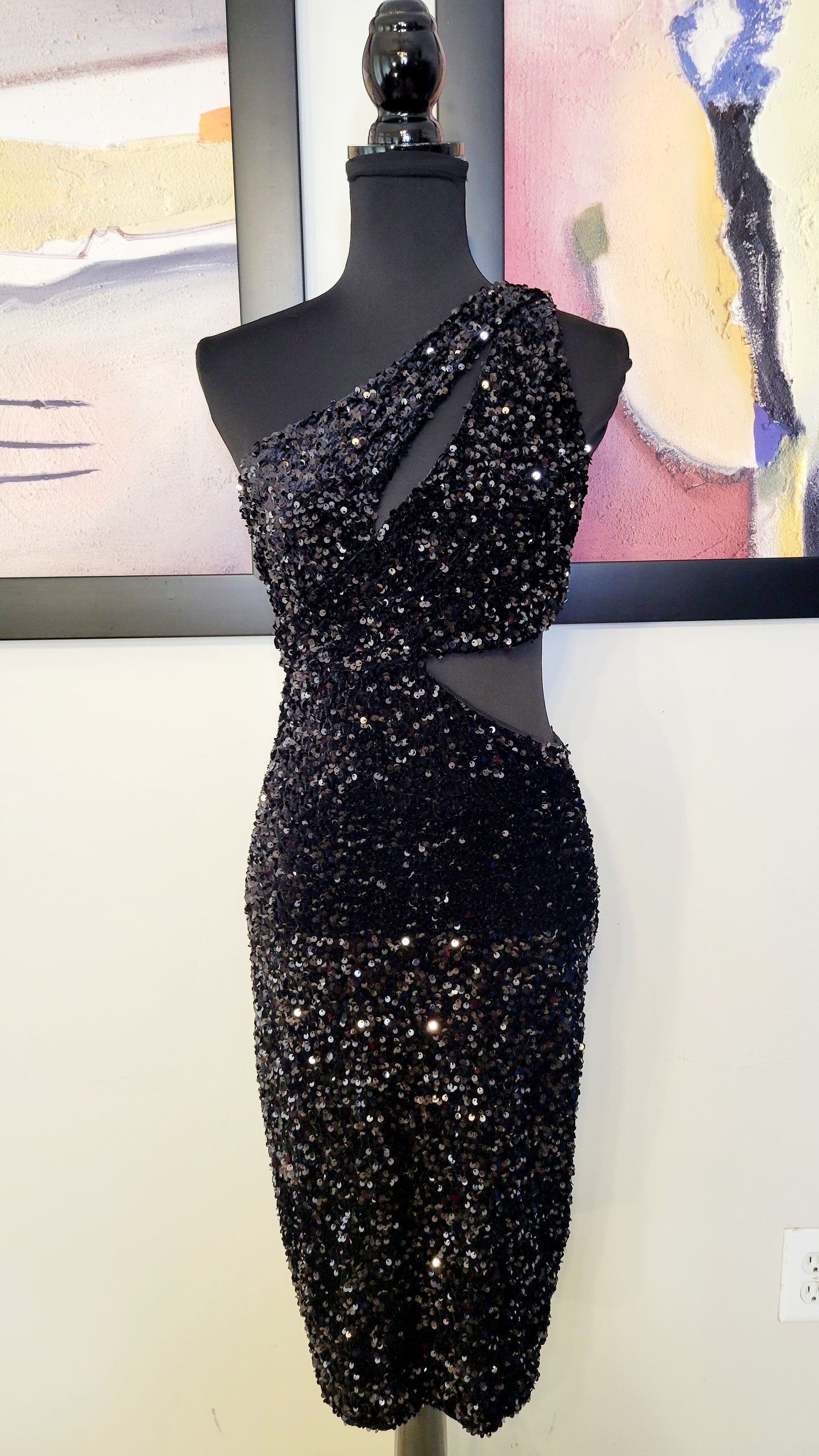 SIZE L FASHIONNOVA SEQUIN DRESS NWT