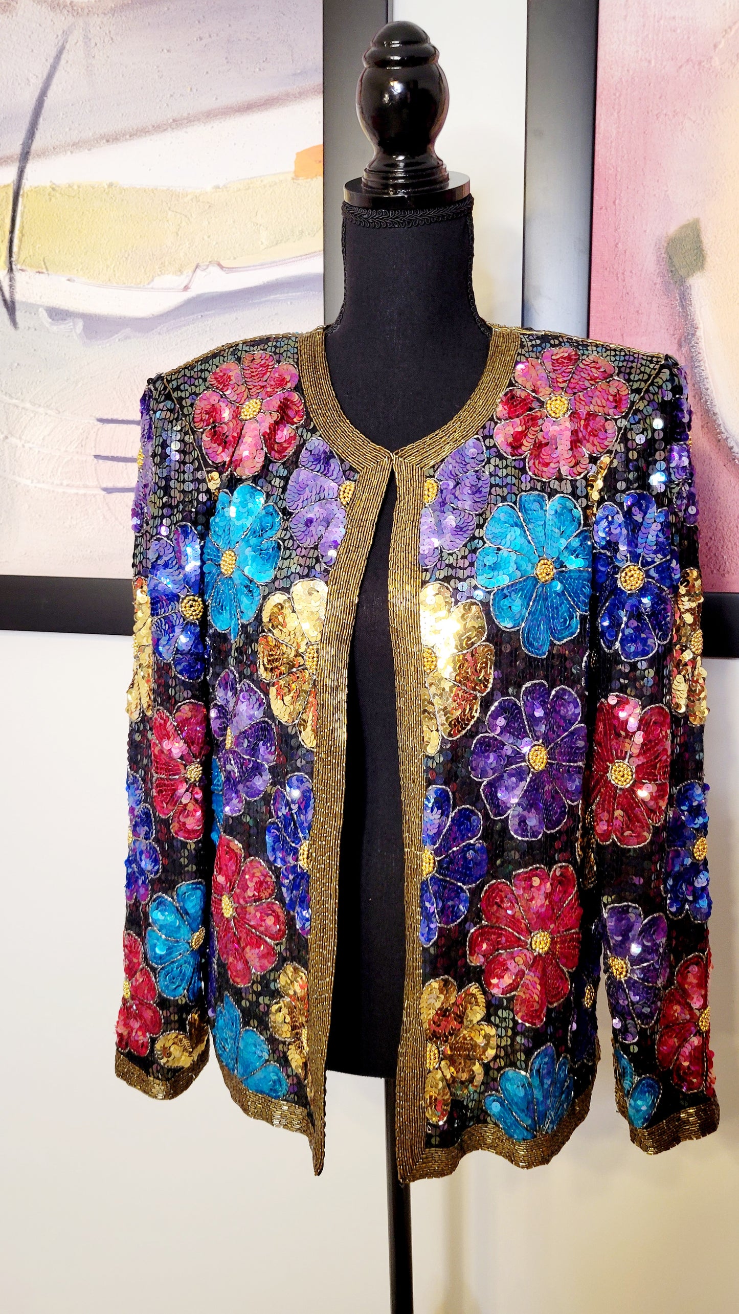 SIZE S LESLIE FAYE SEQUIN JACKET