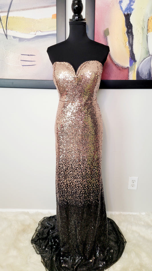 SUZE 2xl SHEIN SEQUIN GOWN NET